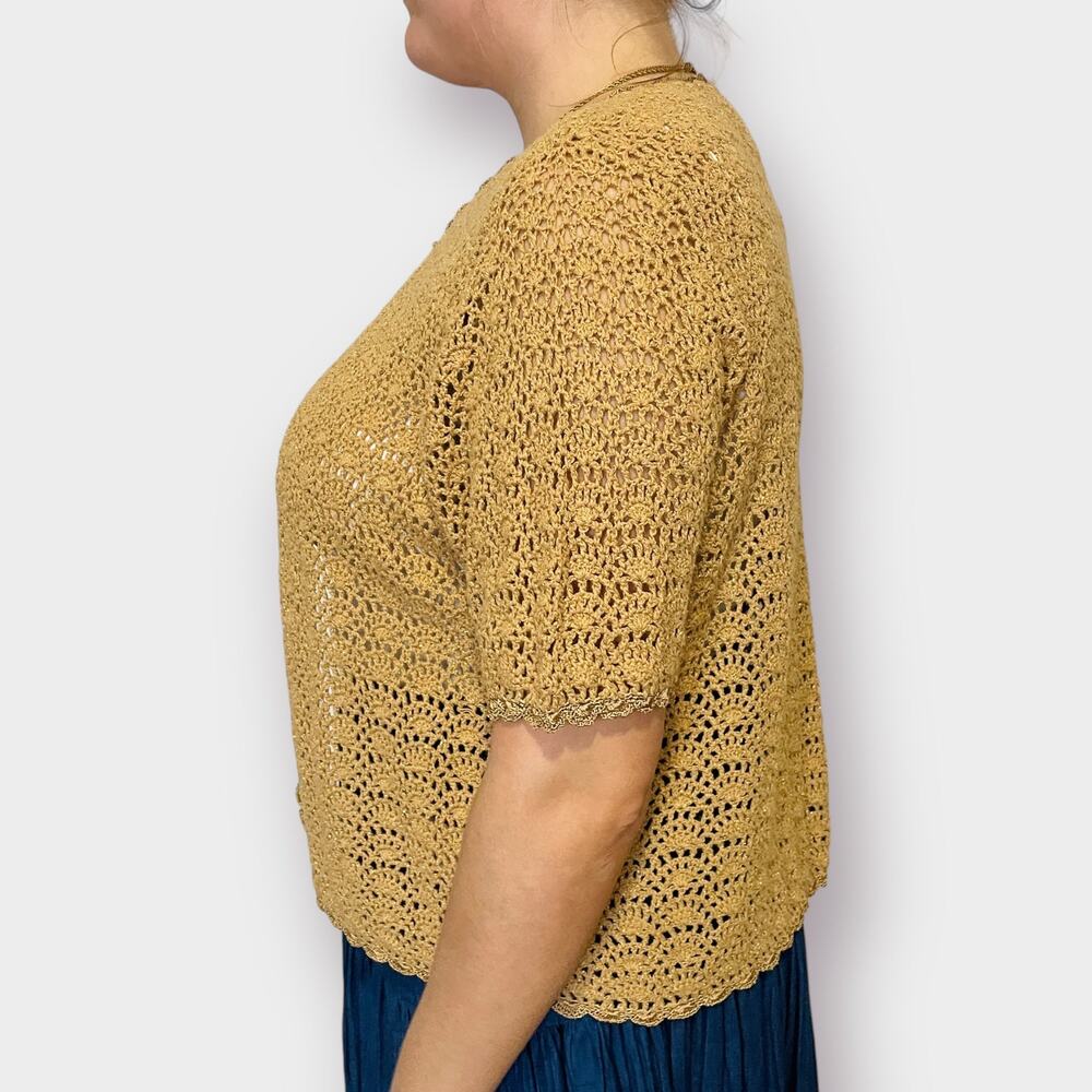 Y2K R&K Gold Crochet Overlay - Picture 6 of 7